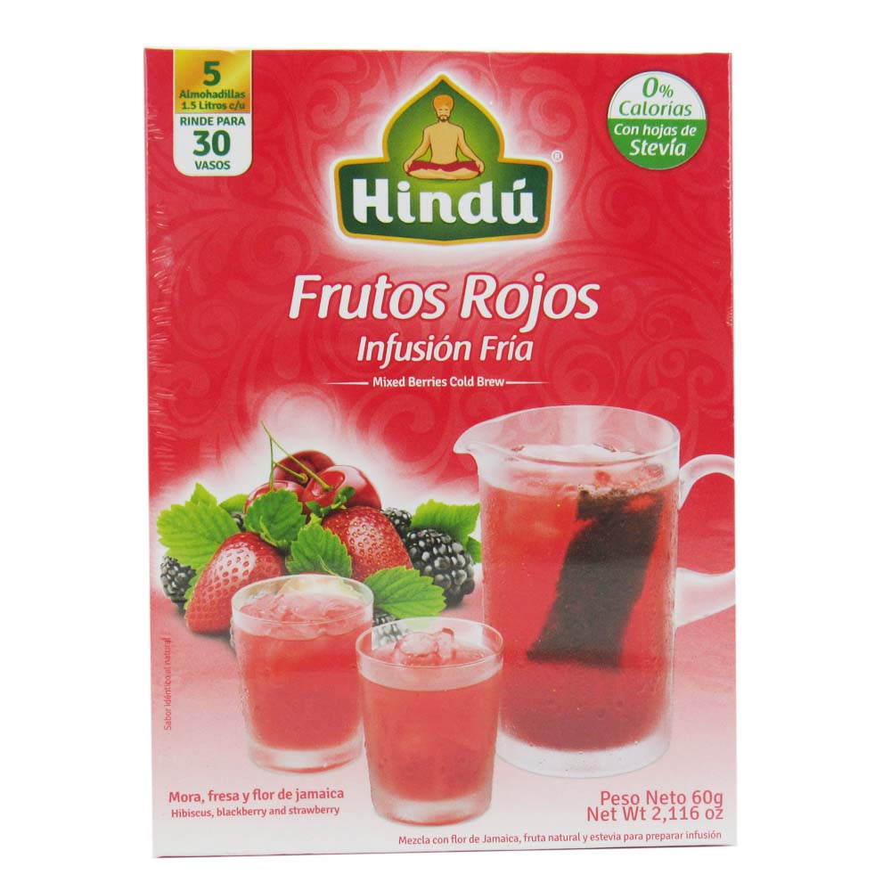 Infusion Fria Hindu Frutos Rojos 60Gr