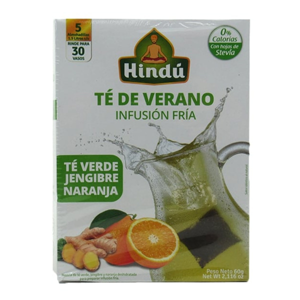 Infusion Fria Hindu Te Verde Jengibre Naranja 60Gr