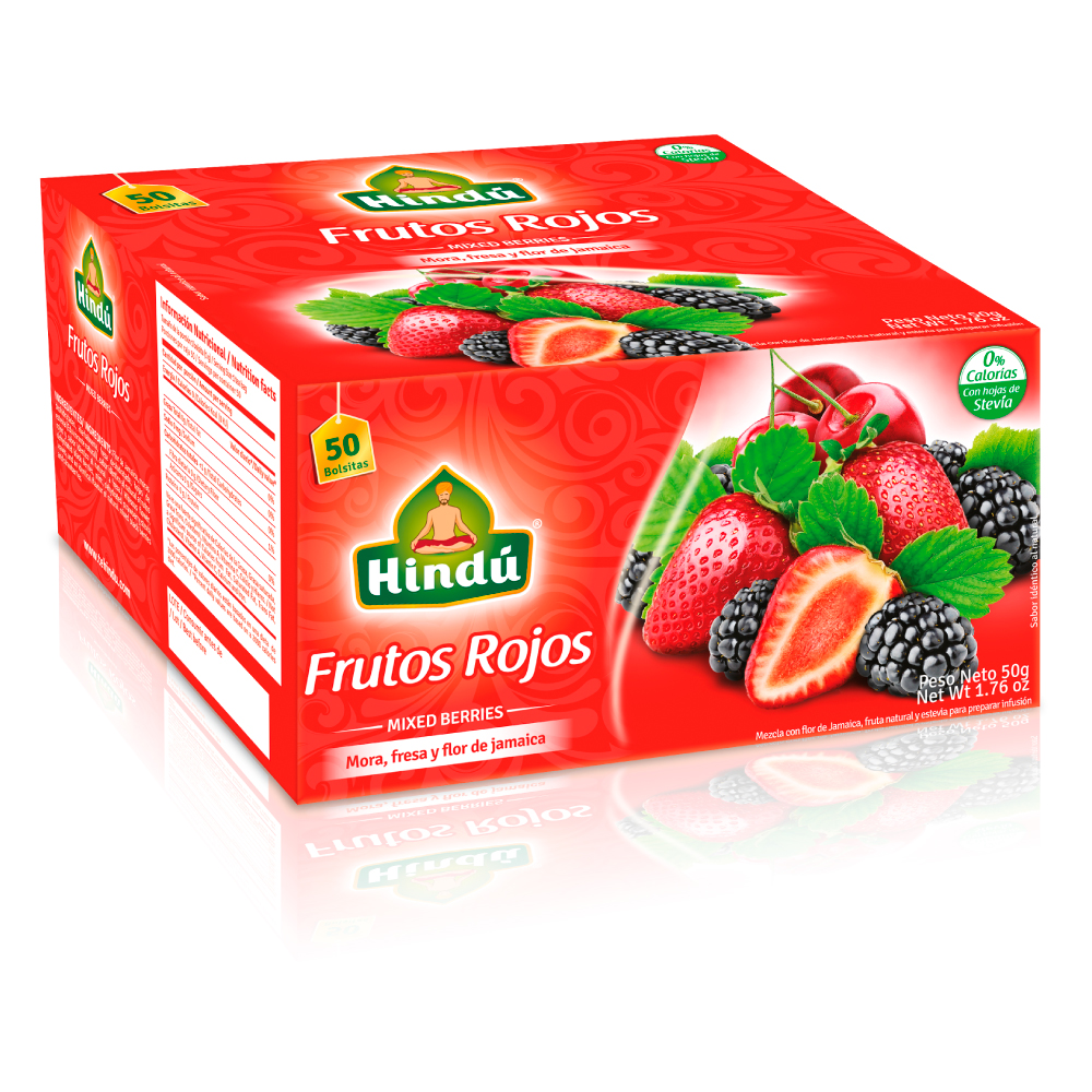 Infusión Hindú Frutos Rojos 1Gr 50 Unidades