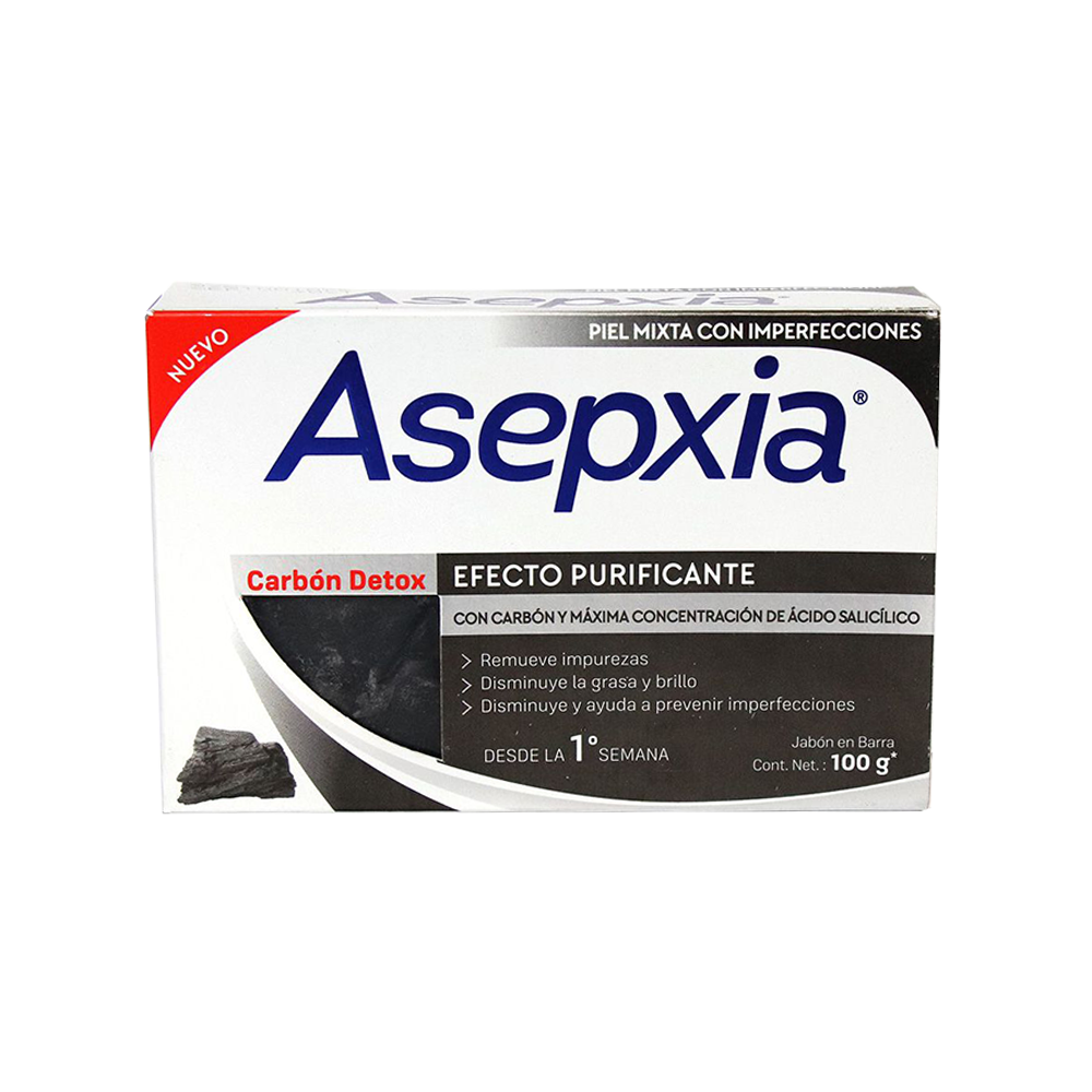 Jabón Asepxia Carbón Detox 100Gr