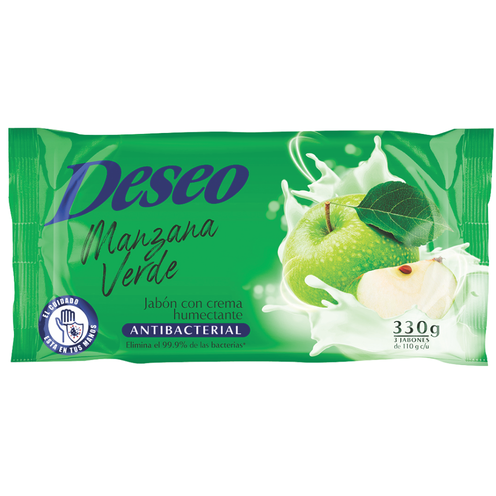 Jabón Deseo Manzana Verde  3 Unidades 330Gr