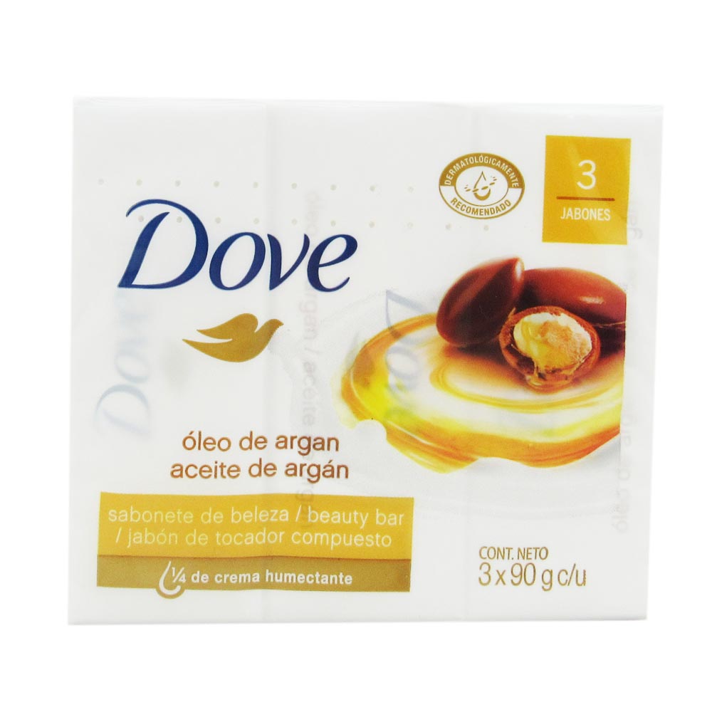Jabón Dove Oleo Argan 3 Unidades 270Gr