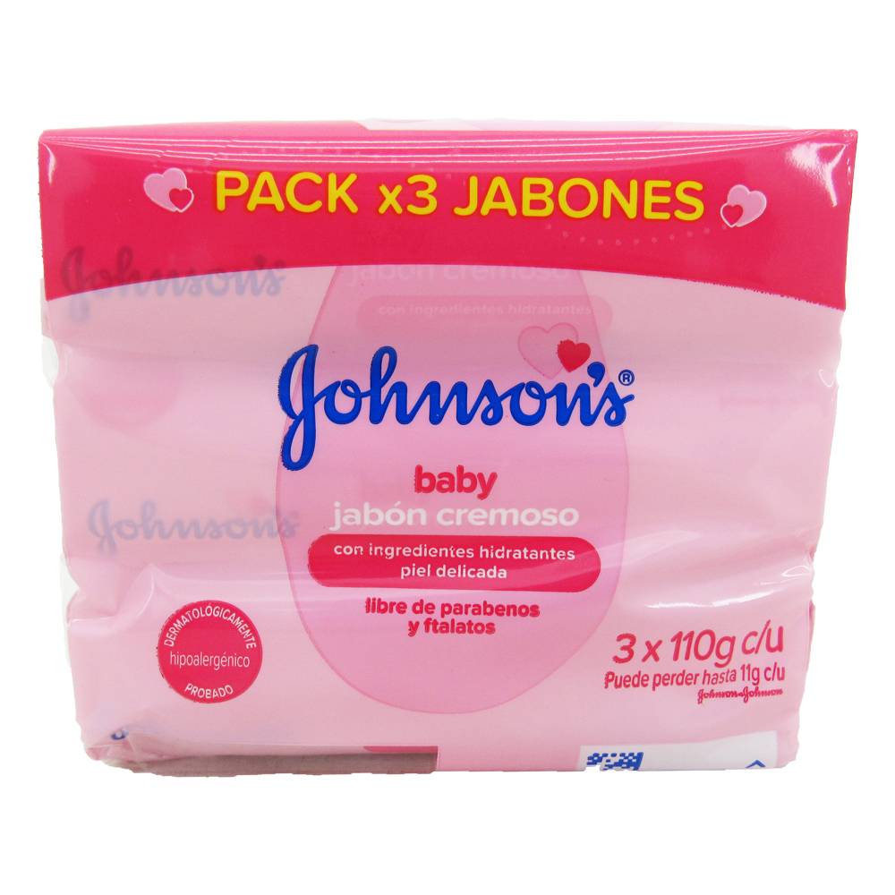Jabón Johnson's Baby Humectante 110Gr 3 Unidades