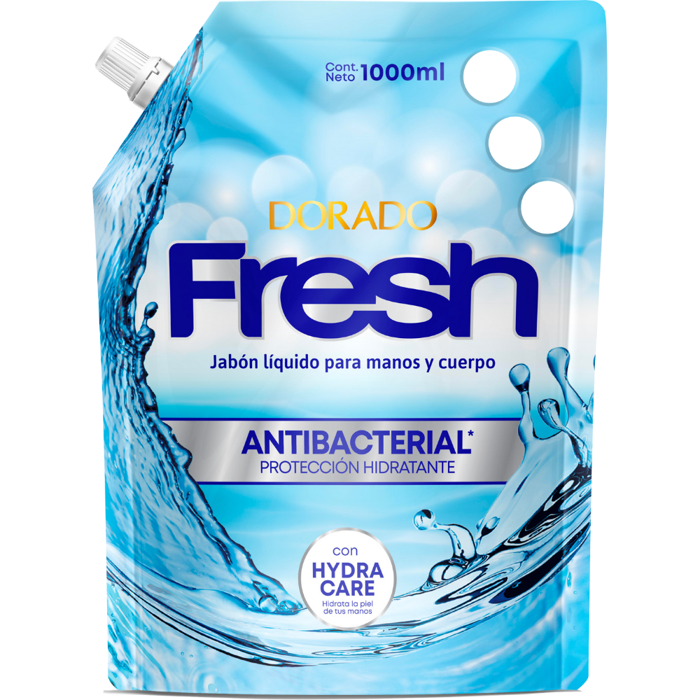 Jabón Liquido Antibacterial  Manos Y Cuerpo Dorado Fresh Doypak 1000Ml