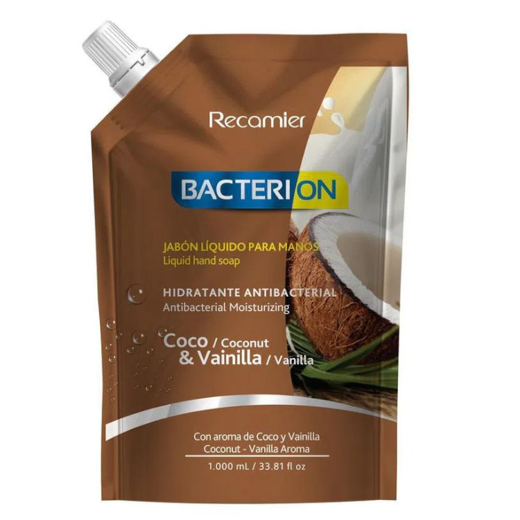 Jabón Líquido Bacterion  Coco Y Vainilla Doypack 1000Ml