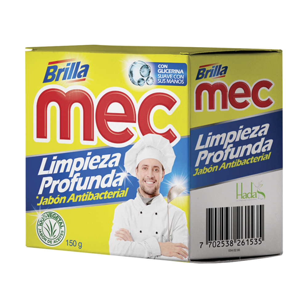 Jabón Mec Brilla Ollas Contra Bacterias 150Gr