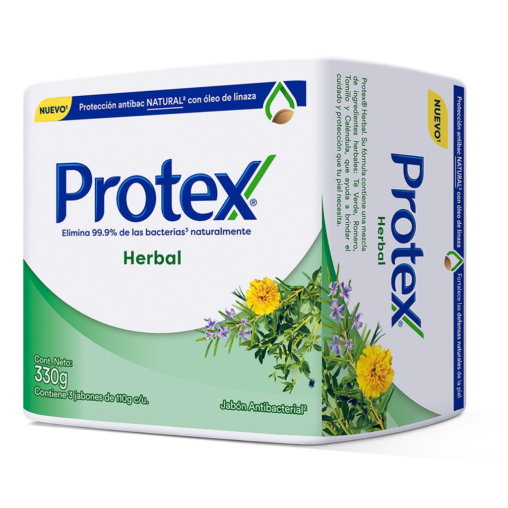 Jabón Protex Herbal Antibacterial 3 Unidades 330Gr