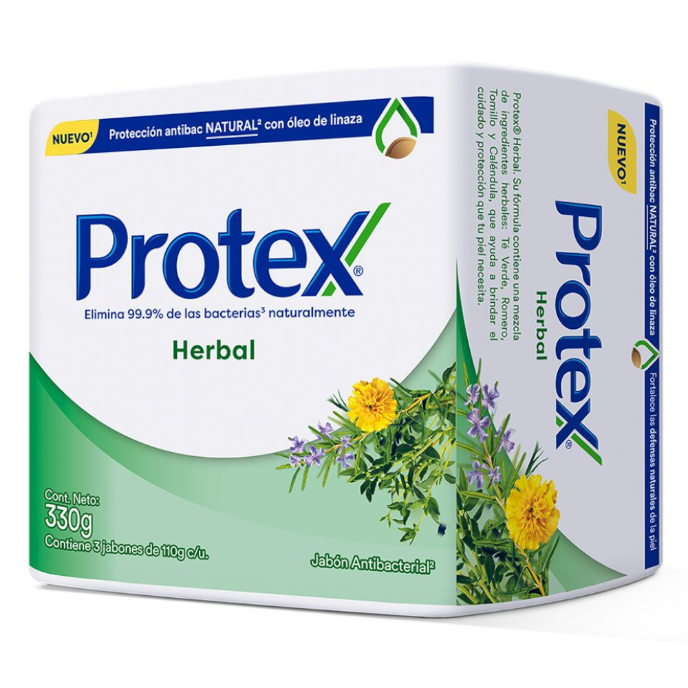 Jabón Protex Herbal Antibacterial 3 Unidades 330Gr