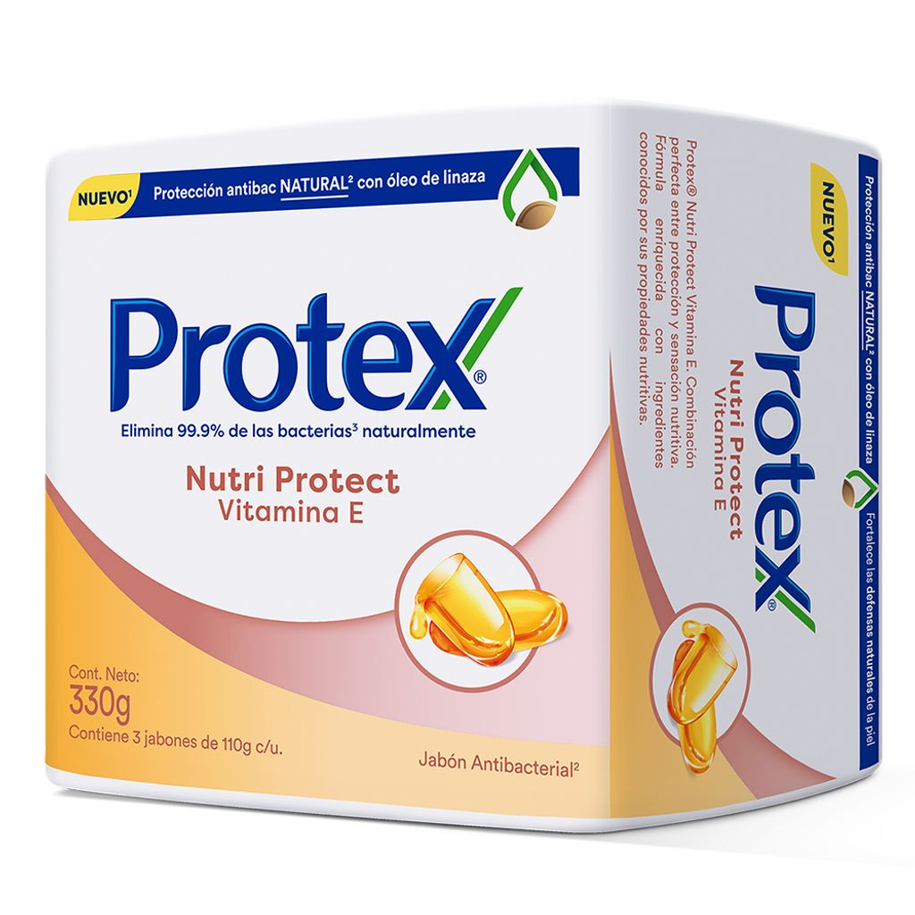 Jabón Protex Vitamina E 3 Unidades 330Gr