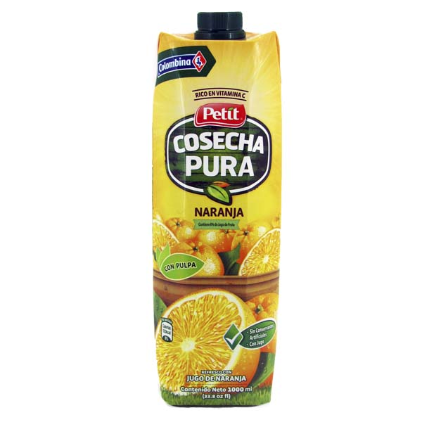 Jugo Cosecha Pura Naranja Tetrapak 1000Ml