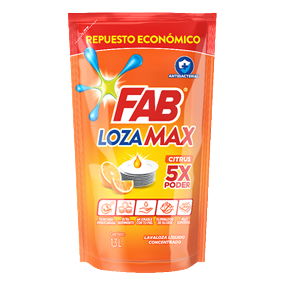 Lavaplatos Liquido Fab Citrus Doypak 1300Ml