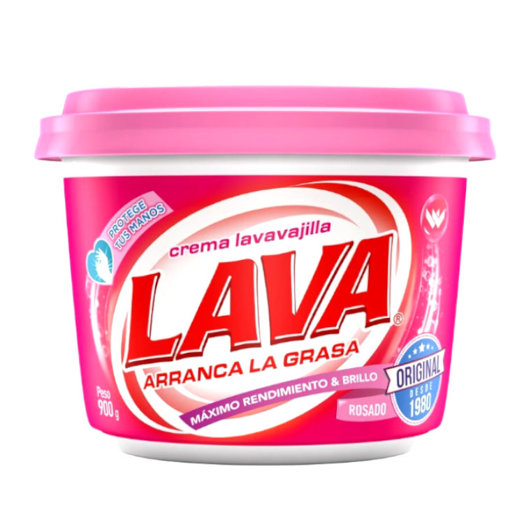 Lavavajilla Lava Rosado Crema 900Gr
