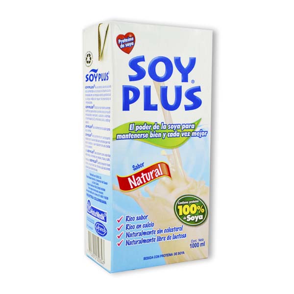 Leche De Soya Soyplus Líquido Natural 1000Ml