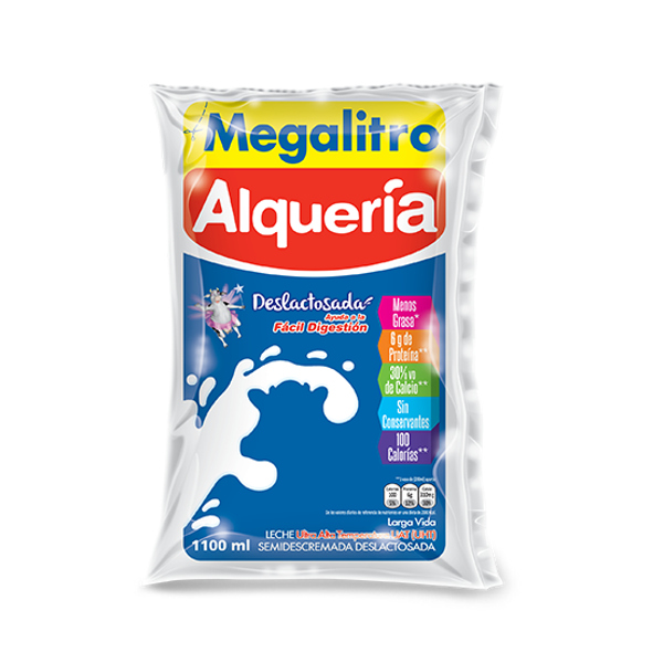 Leche Deslactosada Alquería Bolsa 1100Ml