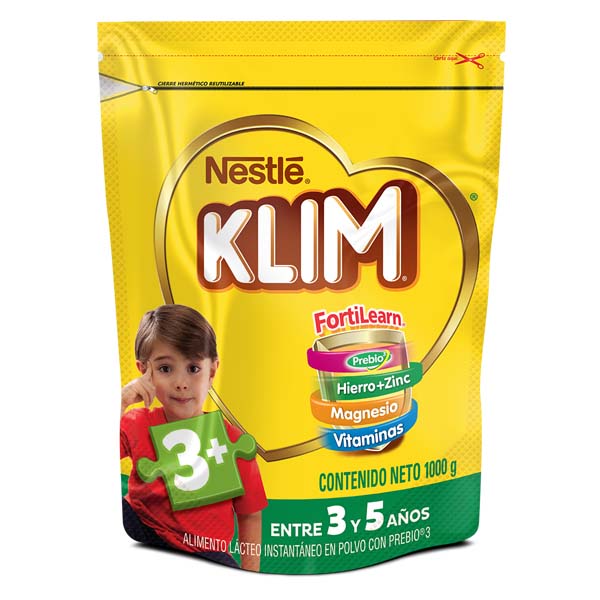 Leche En Polvo Klim 3+ Prebio 1000Gr