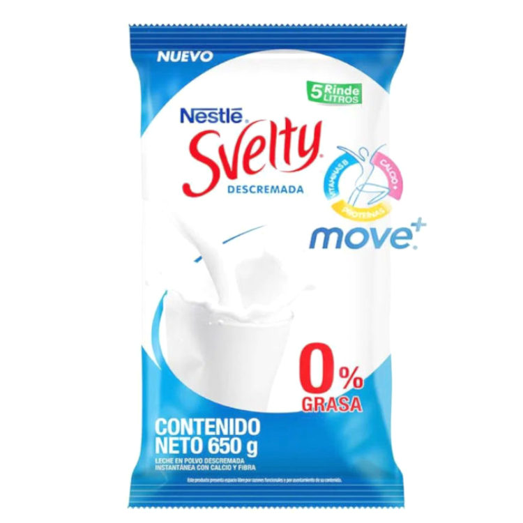 Leche Polvo Svelty  Descremada 650Gr