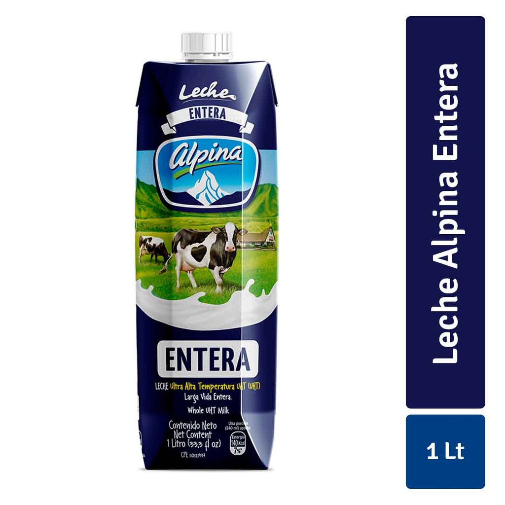 Leche UHT Alpina Entera Tetrapack 1000Ml