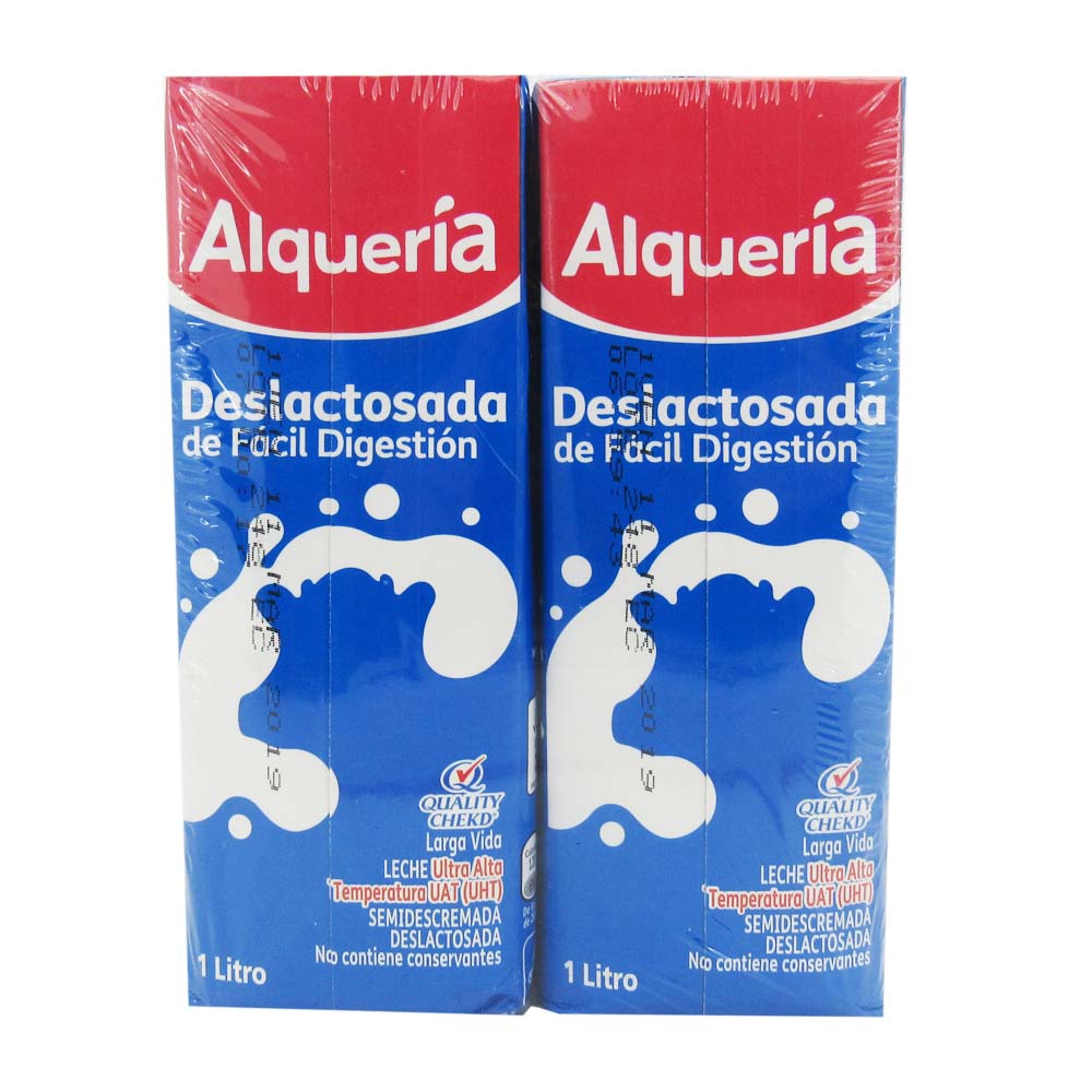 Leche UHT Alqueria Deslactosada Tetrapak 4 Unidades 4000Ml