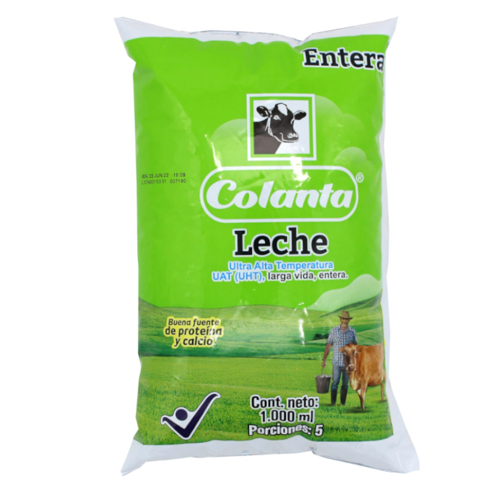 Leche UHT Colanta Entera 1000Ml