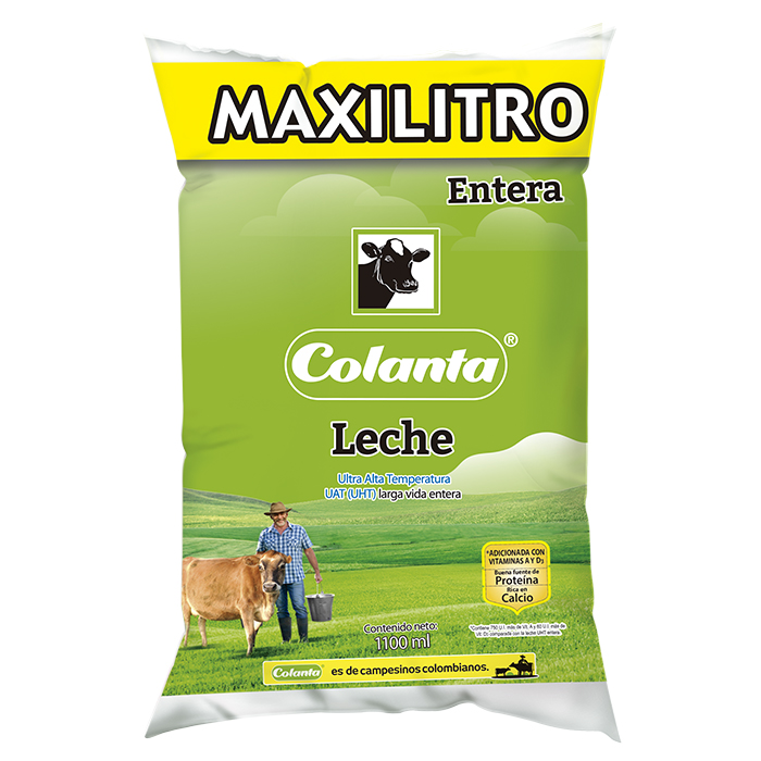 Leche UHT Colanta Entera 1100Ml