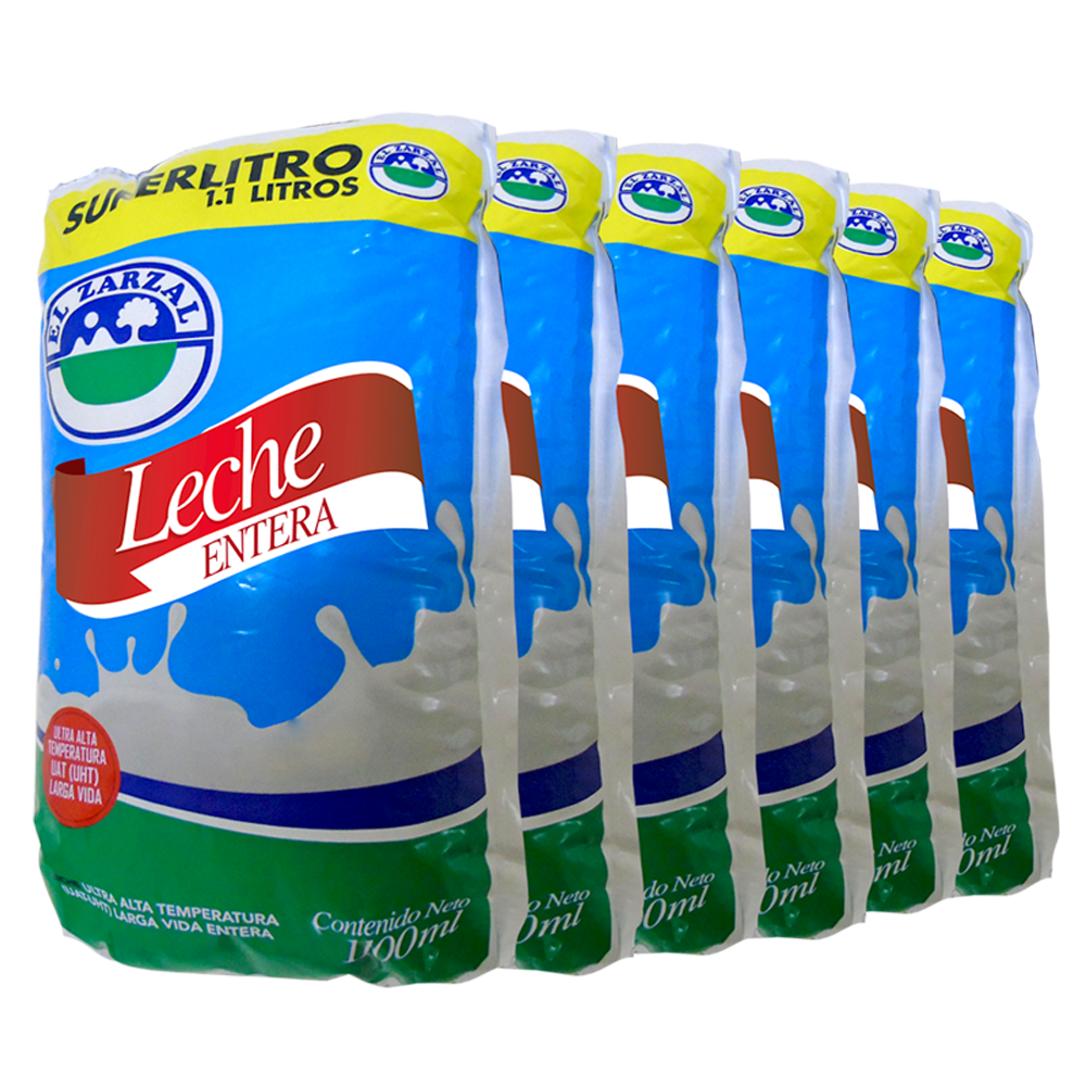 Leche UHT El Zarzal Entera 1100Ml 6 Unidades