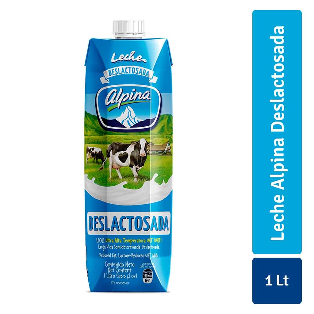 Leche Uht Alpina Deslactosada Tetrapack 1000Ml