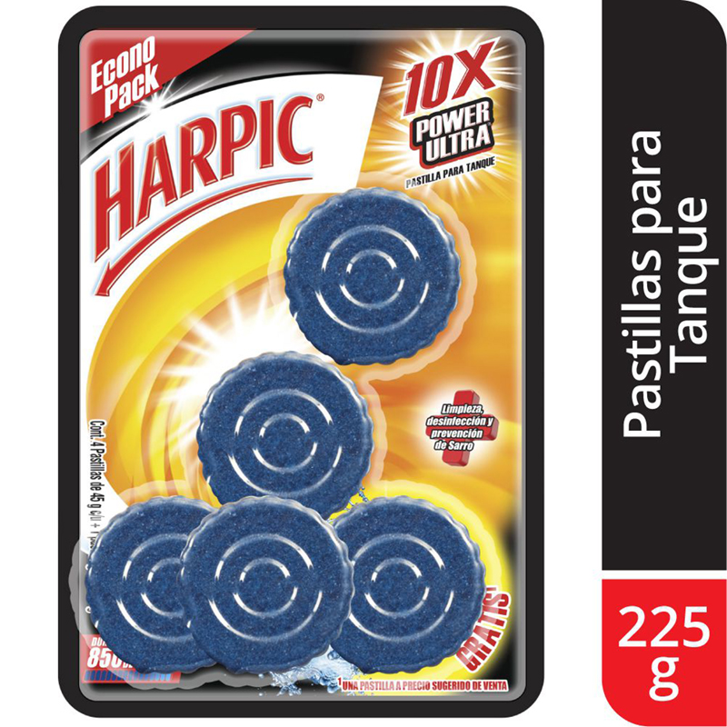 Limpiador Harpic Tanque Azul Pague 4 Lleve 5 180Gr