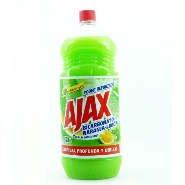 Limpiador Líquido Ajax Bicarbonato Naranja Limón 2000Ml