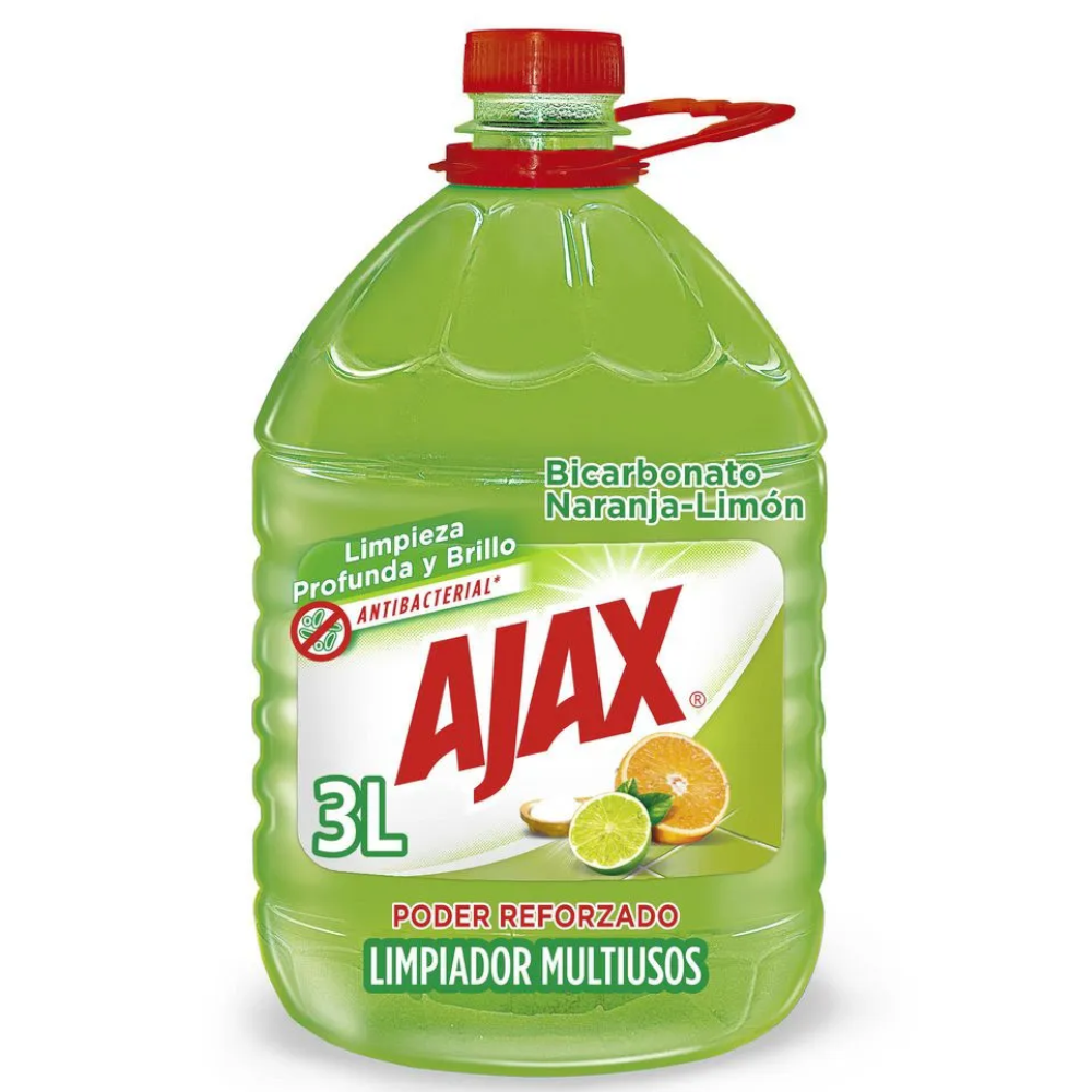 Limpiador Líquido Ajax Bicarbonato Naranja/Limón 3000Ml