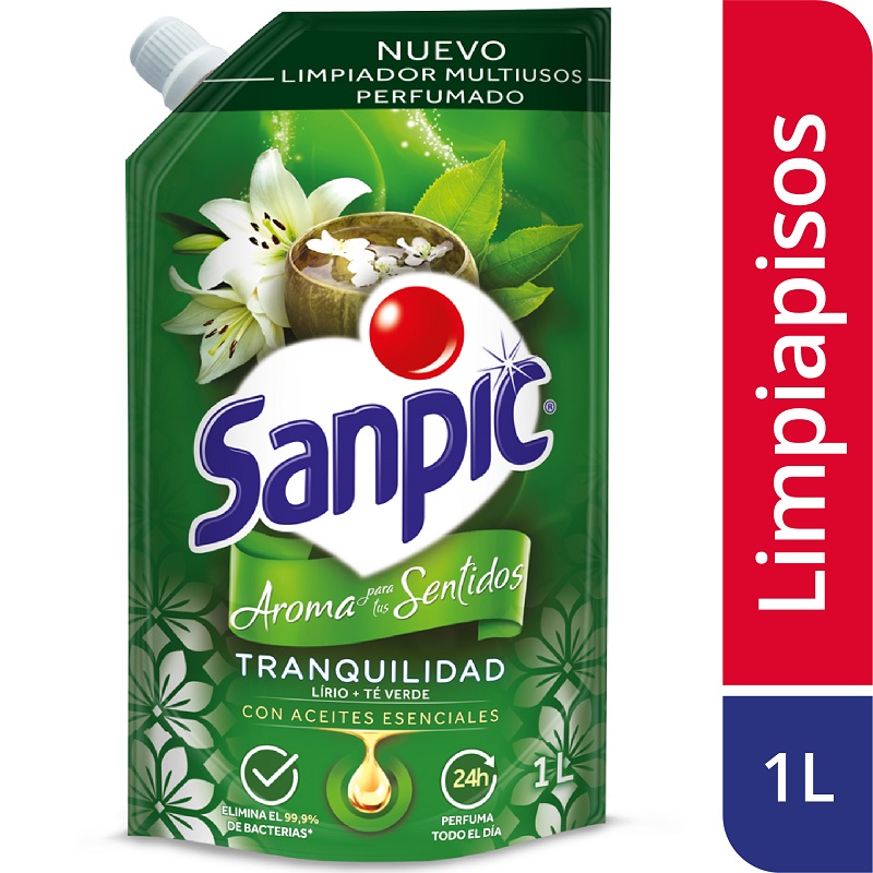 Limpiador Líquido Sanpic Tranquilidad DoyPack 1000Ml