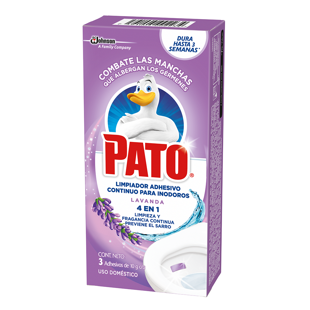 Limpiador Pato Adhesivo Lavanda 3 Unidades 30Gr