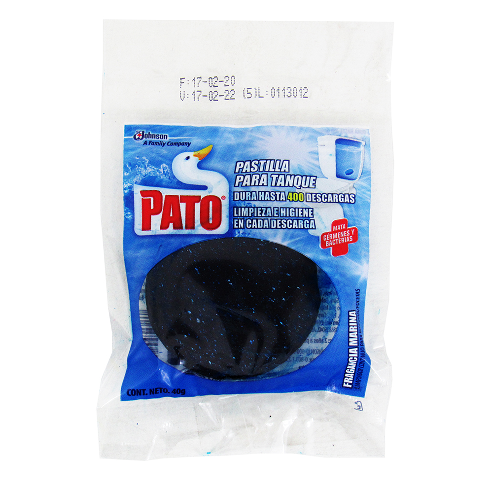 Limpiador Pato Purific Azul Pastilla 40Gr