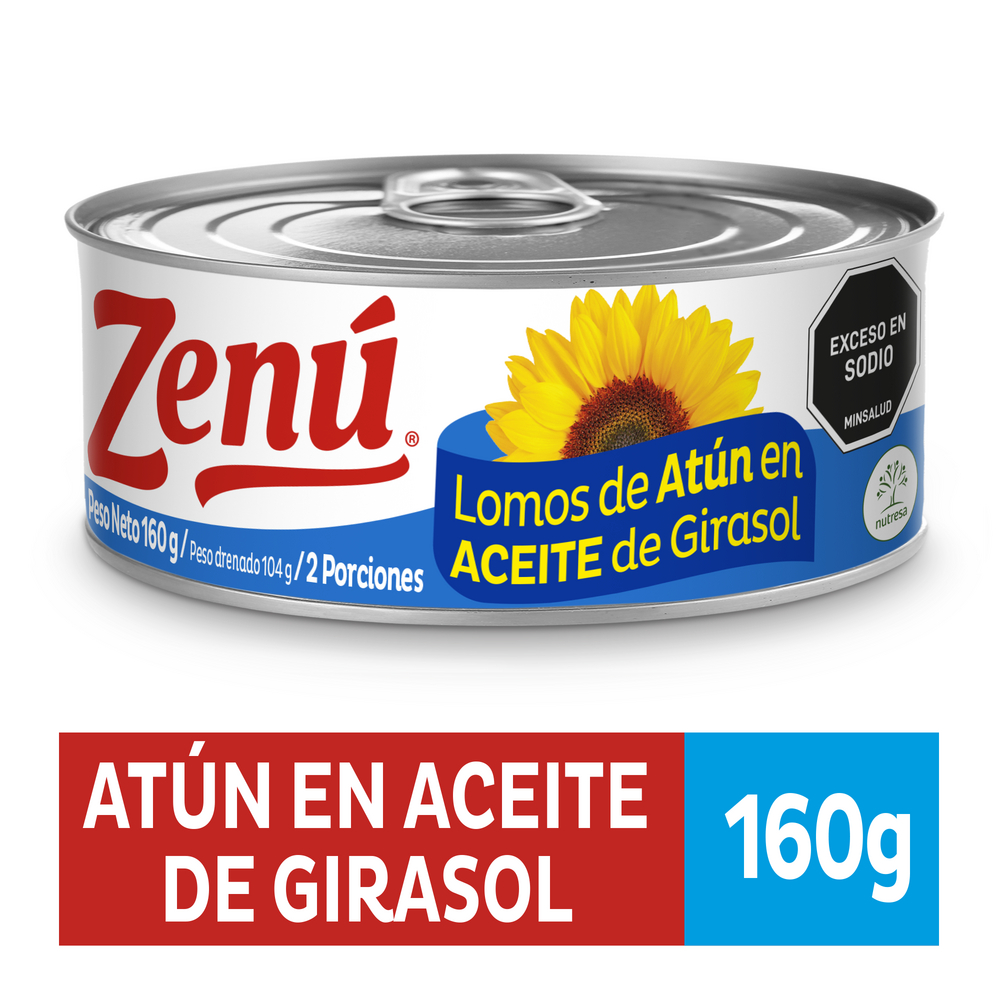 Lomos Atún  En Aceite De Girasol Zenú 160Gr