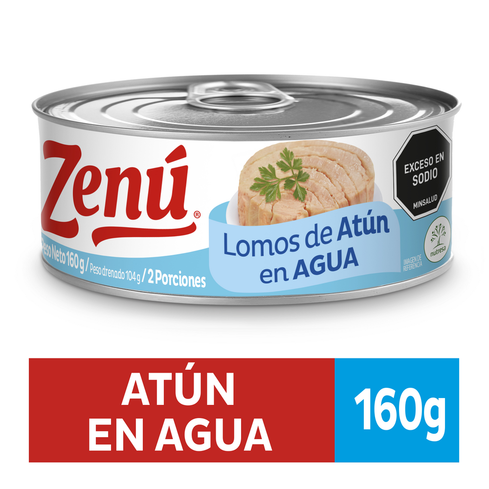Lomos Atún  En Agua Zenú 160Gr