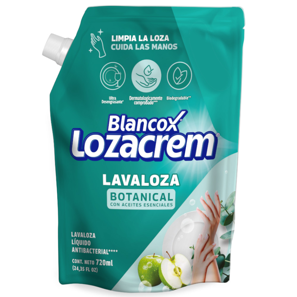 Lavaplatos Loza Crem Blancox Botanical  Líquido Doypak 720Ml