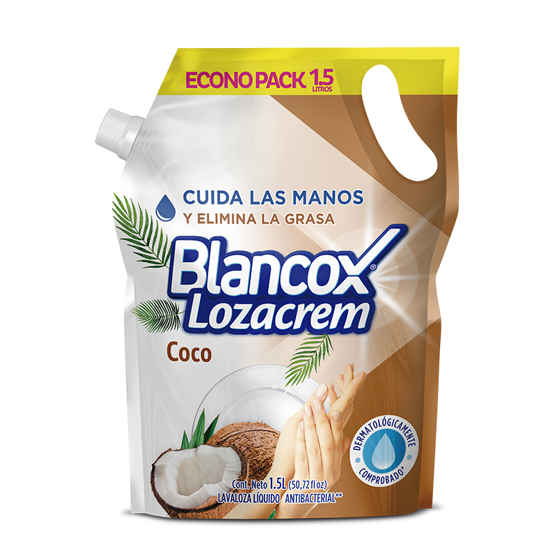 Lavaplatos Loza Crem Blancox Coco Líquido Doypak 1500Ml