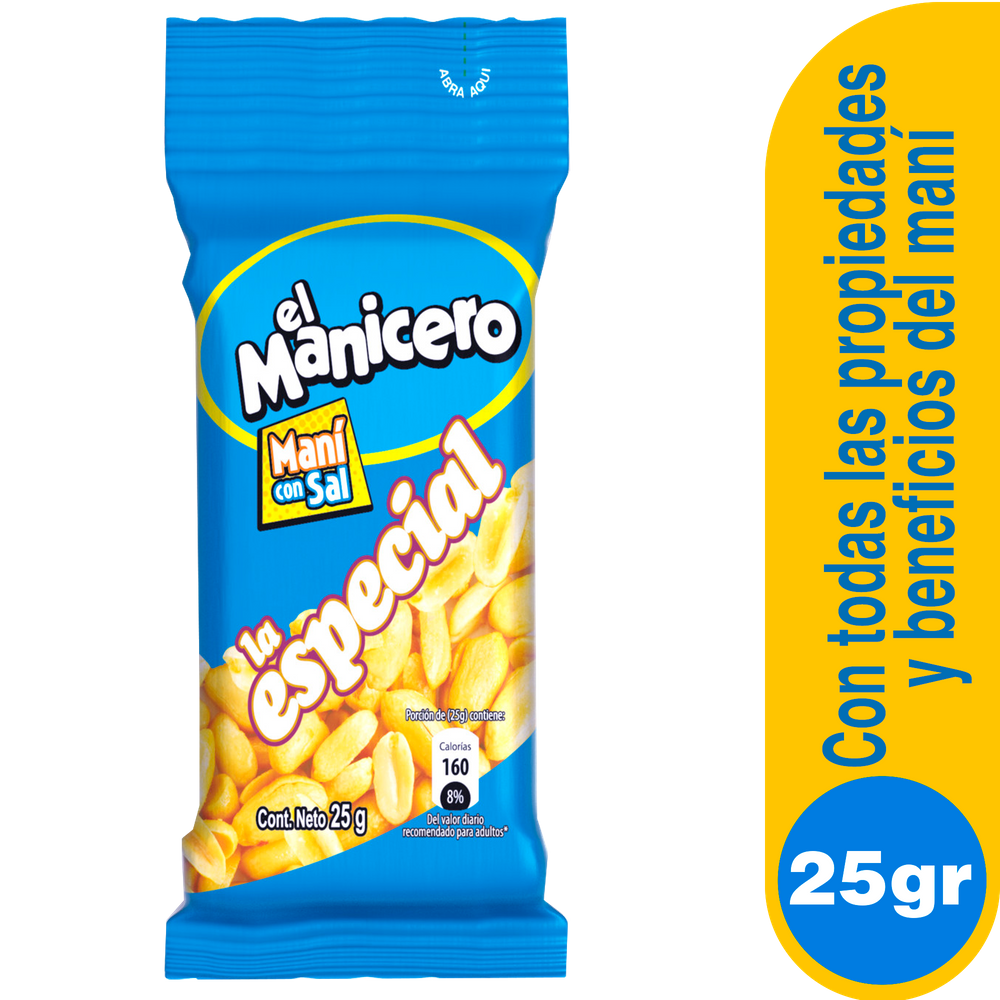 Maní El Manicero Salado 25Gr