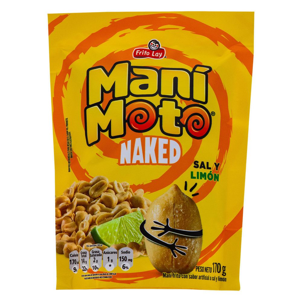 Maní Moto Naked Sal Y Limón Doypack 170Gr