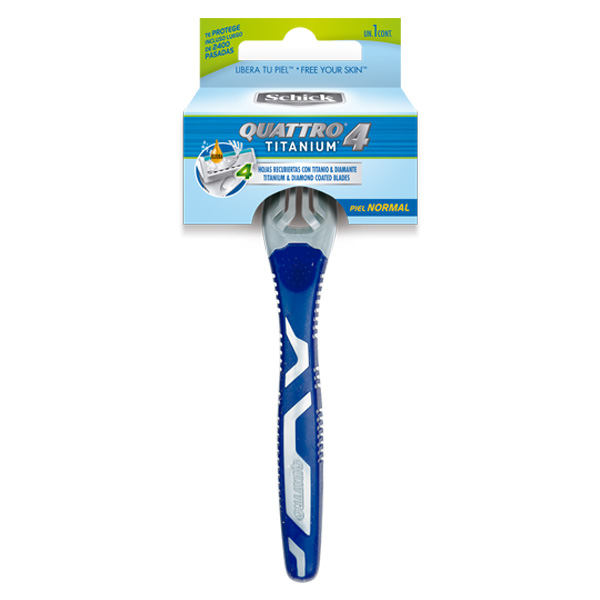 Maquina Afeitar Schick Quattro 4 Titanium 1 Unidad