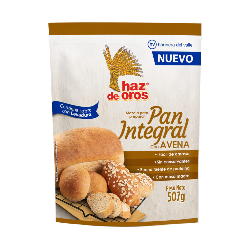 Mezcla  Haz De Oros Pan Integral Con Avena 507Gr