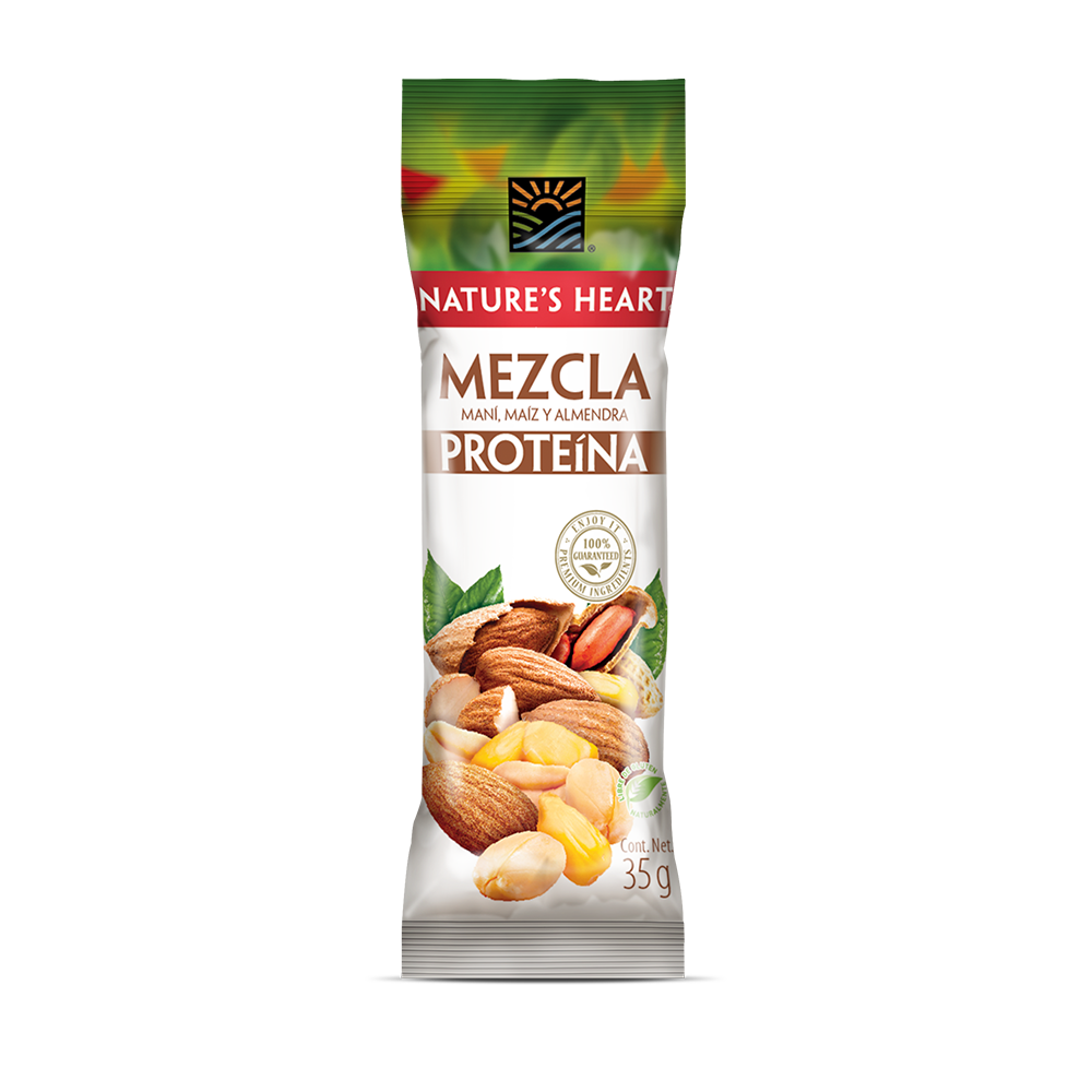 Mezcla Nature's Heart Mani Maiz Y Almendras 35Gr