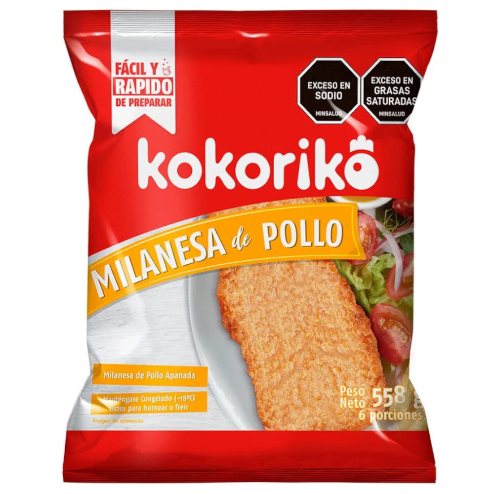Milanesa Pollo Kokoriko 558Gr