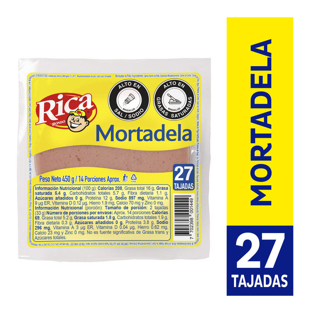 Mortadela Rica 450Gr
