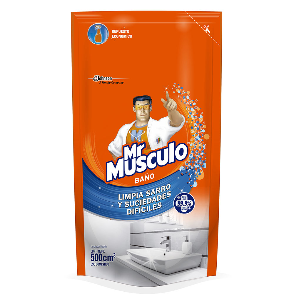 Mr Músculo Antibacterial Baño Repuesto 500Cc