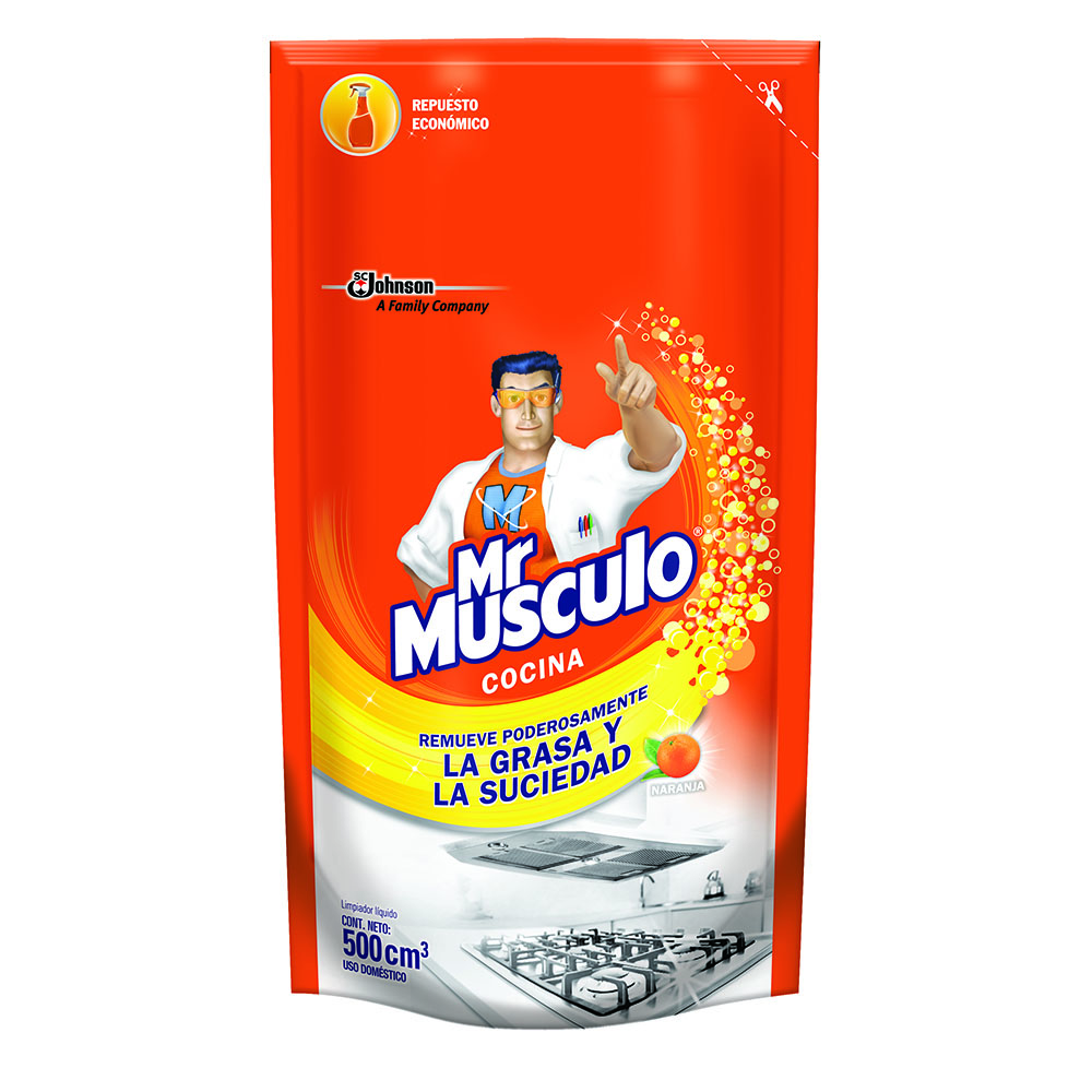 Mr Músculo Antigrasa Cocina Naranja Repuesto 500Cc