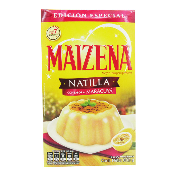 Natilla Maizena Maracuyá Navidad 600Gr