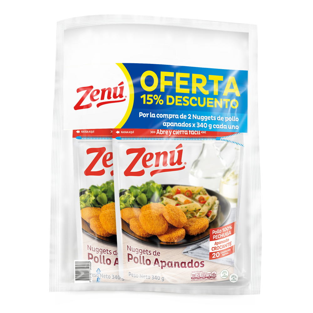 Nuggets Pollo Zenú 340Gr 2 Unidades Precio Especial