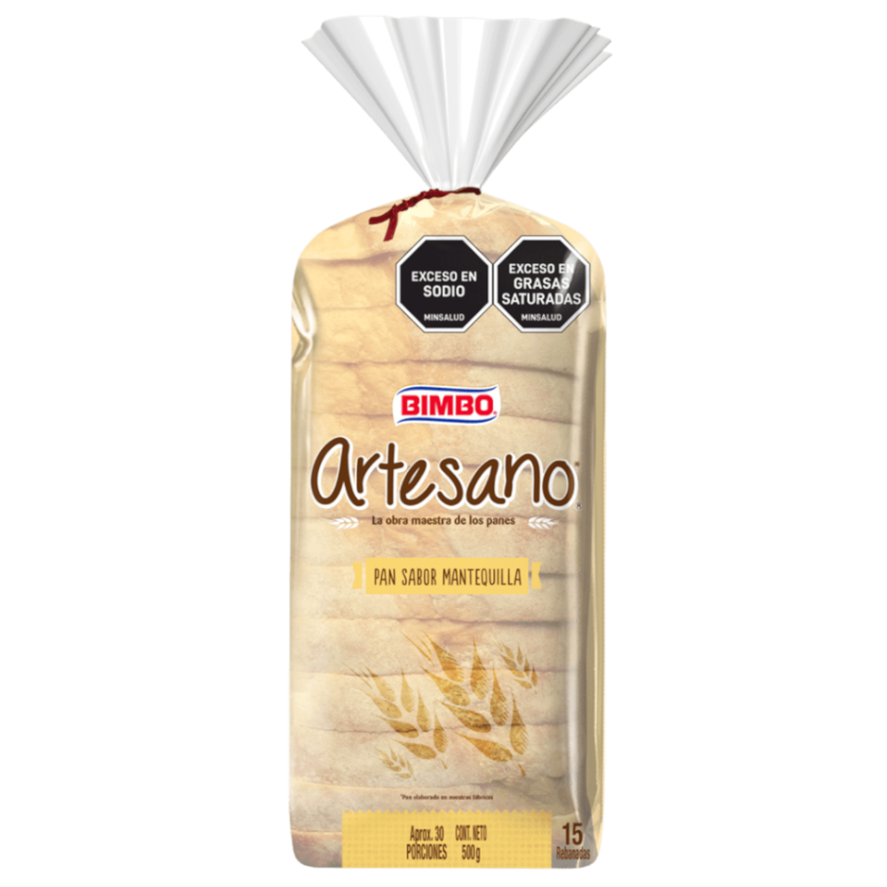 Pan Artesano Bimbo Mantequilla Semola 500Gr