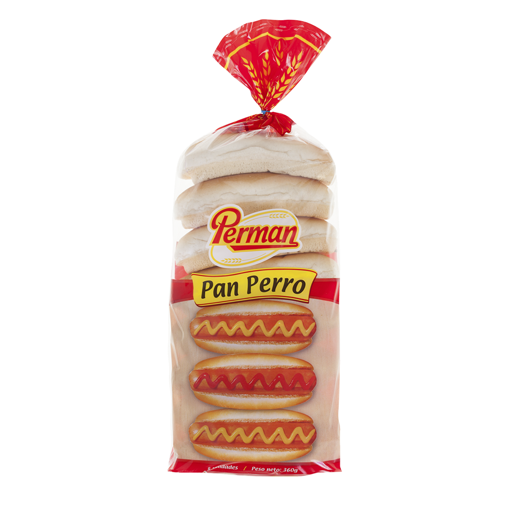 Pan Perro Perman 8 Unidades 360Gr