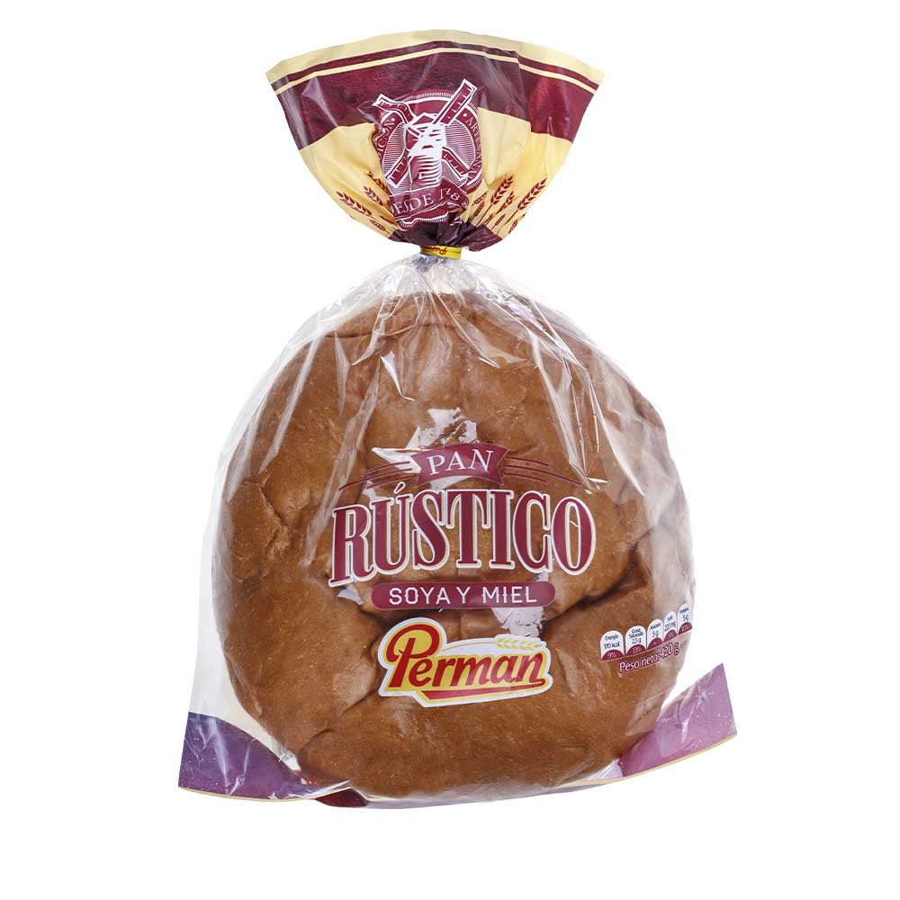 Pan Rustico Perman Miel Proteina Soya 420Gr